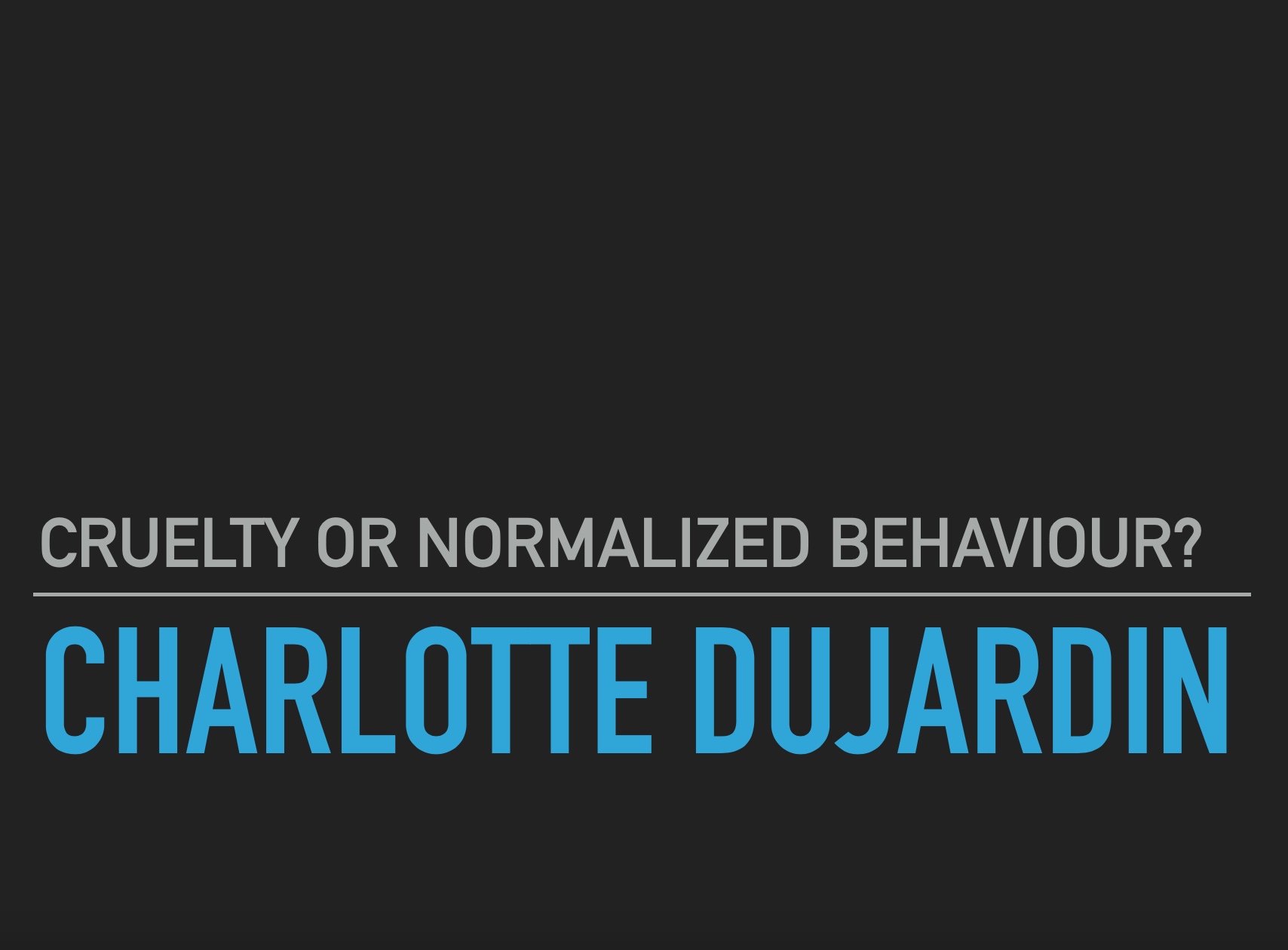 Charlotte Dujardin cruelty or normalized behaviour?